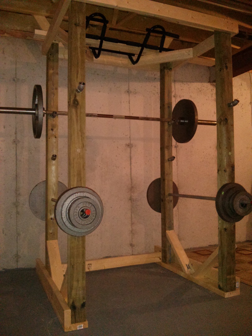 4x4 wood squat rack hot sale